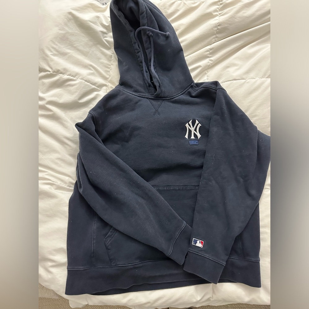 Kith x NY Yankees Drawstring Hoodie, lightly worn